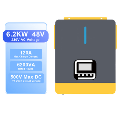 Un buen precio. Inversor solar híbrido de 6200W 48V 230V con MPPT y WiFi en línea