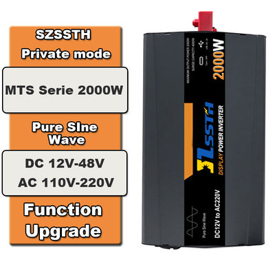 Un buen precio. Inversor solar de onda senoidal pura de 2000W de 12V/24V a 110V/220V en línea