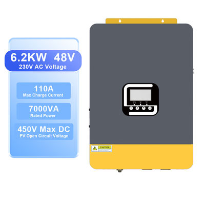 Un buen precio. Inversor solar con pantalla LCD de 6.2KVA 48V Inversor híbrido solar de onda sinusoidal pura On Off Grid con cargador solar MPPT en línea