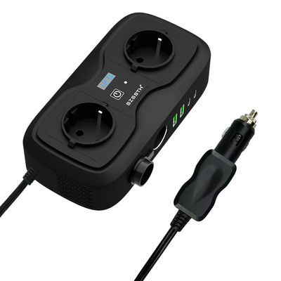 Un buen precio. Inversor de corriente para coche universal de 200W con pantalla digital | Salida de CA de 12V a 110V / 220V y adaptador USB en línea