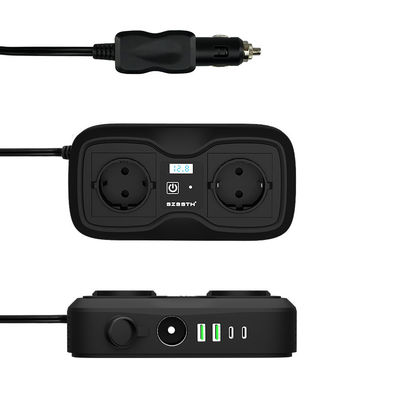 Un buen precio. Inversor de corriente para coche de 200W (167x87x44mm) | Convertidor de 12V CC a 220V CA de onda sinusoidal modificada con puertos USB duales en línea