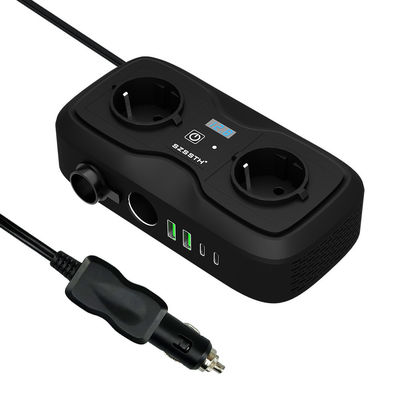 Invertidor de potencia para automóviles de 12 V a 110 V Ac doble USB 3.1 A GaN PD cargador rápido