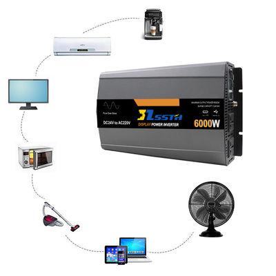 5000W 6000W Invertidor de potencia de onda senoidal pura Dc 12V 24V 48V a Ac 110V 220V 230V