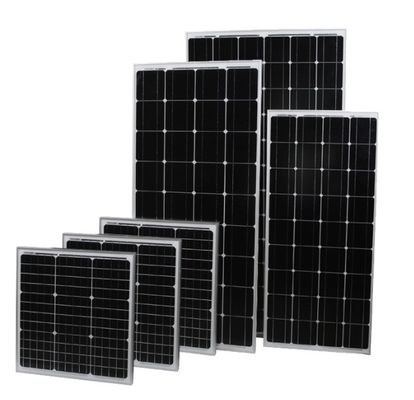 18V 24V 36V 48V Panel solar de vidrio de aluminio 100w Panel solar rígido de alto rendimiento
