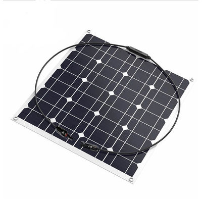 Panel solar de 12 V de 50 W de pequeño y potente panel solar monocristalino semiflexible