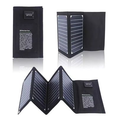 Un buen precio. Célula solar de energía solar 20w Panel solar plegable fácil de llevar Panel solar de campamento ligero en línea