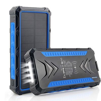 Un buen precio. Carga rápida de energía solar inalámbrica Banco de batería de 30000mAh Alta capacidad en línea