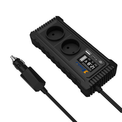Un buen precio. Inversor de potencia de automóvil portátil de onda senoidal pura de 200W con USB tipo C en línea