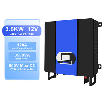 Un buen precio. Inversor híbrido solar de onda seno pura de 24V DC a 110V 220V 230V con controlador solar MPPT en línea