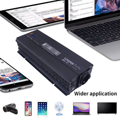 Inversor de onda sinusoidal de 1200W para el hogar y exteriores, 110V/220V AC, entrada DC12V/24V, soporte personalizado para reingeniería de software