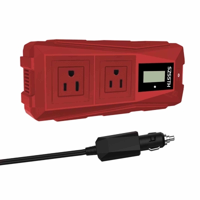 Un buen precio. Protección contra sobrecarga del ventilador de refrigeración silencioso Inversor para coche de 12V a 110V/220V 300W Corriente de salida 0.91A Inversores de CC/CA de 220V/110V en línea