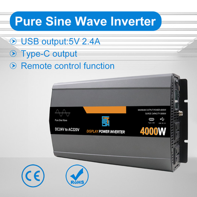 Un buen precio. Inversor de corriente de onda sinusoidal pura de 4000 W – CC 12 V/24 V/48 V a CA 110 V–240 V en línea