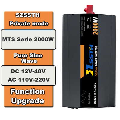 Un buen precio. Inversor solar de onda senoidal pura de 2000W de 12V/24V a 110V/220V en línea