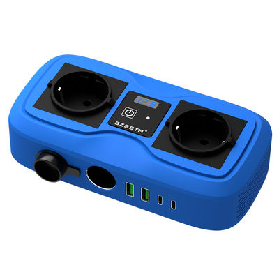 Un buen precio. Invertidor de potencia de automóvil de 200W con pantalla LCD y doble enchufe de encendedor de cigarrillos, 2 puertos USB y toma de corriente alterna, de 12V a 220V onda senoidal modificada en línea