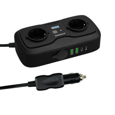Un buen precio. Invertidor de energía de automóvil de onda senoidal de 200W. Convertidor de 12V DC a 220V AC con enchufe y puerto USB. en línea