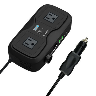 Un buen precio. Invertidor de potencia de automóvil de onda senoidal modificado de 200W. Convertidor de 12V DC a 220V AC con 2 tomas de corriente alterna y 2 puertos USB. en línea
