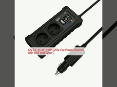 Invertidor de potencia para automóviles de 12 V CC a 110 V AC 220 V con USB y tipo C