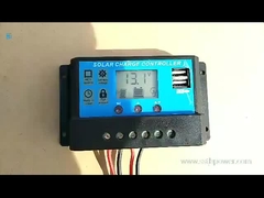 12V 24V 30A 20A 10 Amp PWM Controlador de carga solar 2 USB 5V 2A Control de MCU
